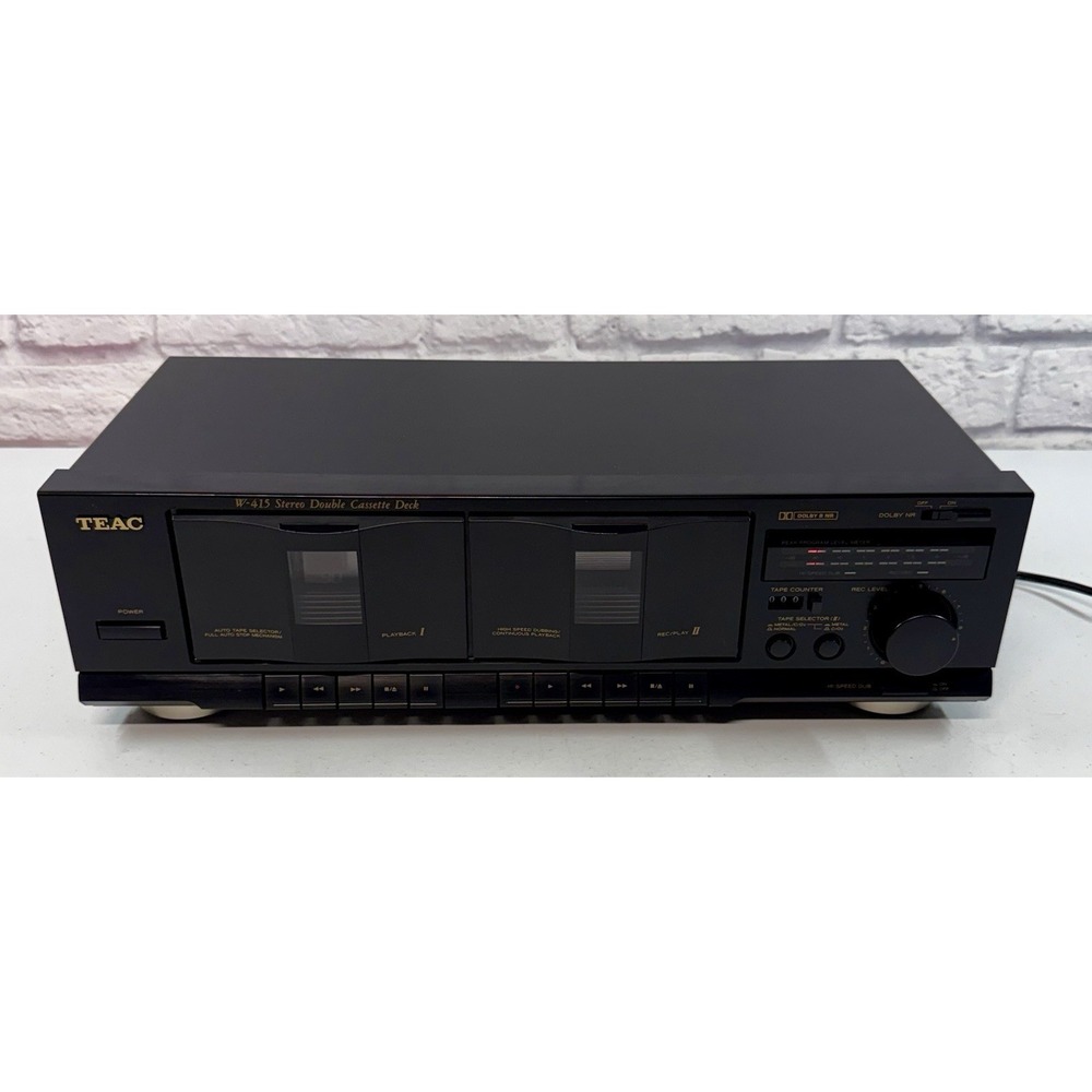 TEAC W415 Double Cassette Deck Stereo Tape Player Recorder Tested Working